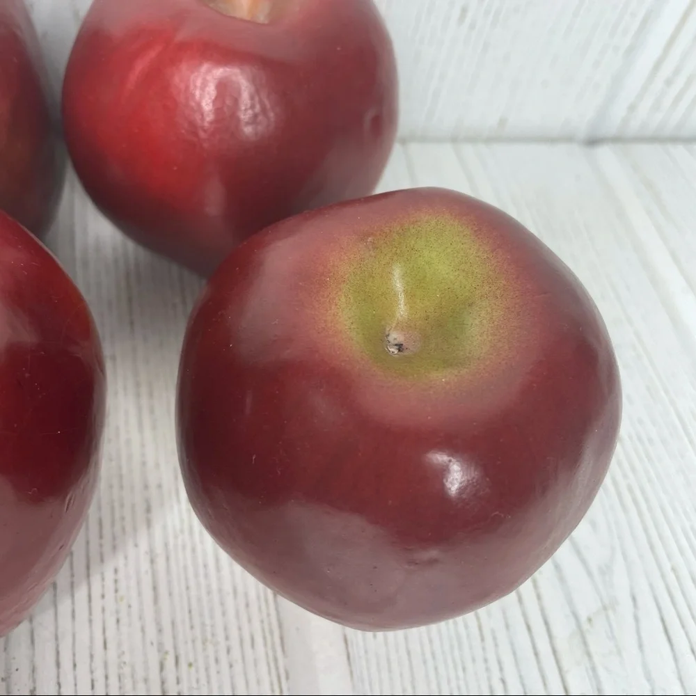 Realistic Faux Artificial Red Delicious Apples Set of 7